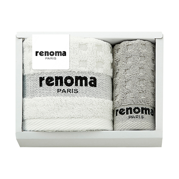 レノマ フェイスタオル1P・タオルハンカチ1P