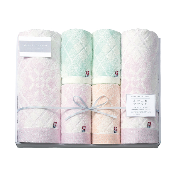 今治クラシック(ふわもち甘撚り) バスタオル2P・フェイスタオル2P・ウォッシュタオル2P