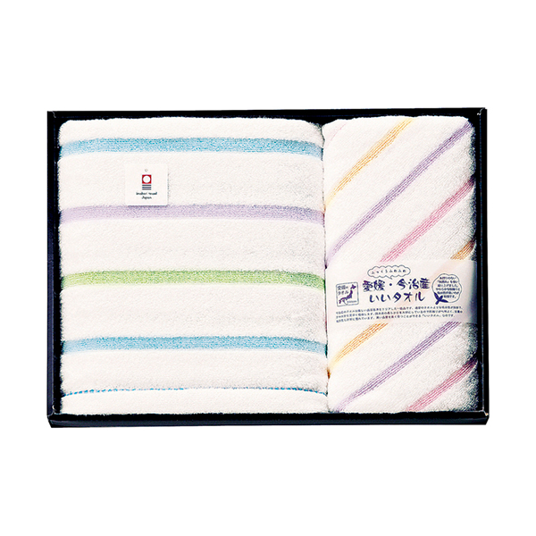 いいタオル・ふっくらふわふわ バスタオル1P・フェイスタオル1P