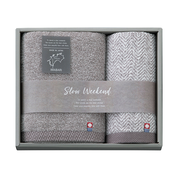 SLOW WEEKEND フェイスタオル1P・ハンドタオル1P
