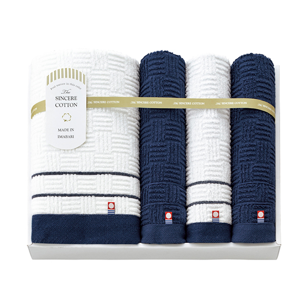 シンシアコットン バスタオル1P・ウォッシュタオル1P・フェイスタオル2P