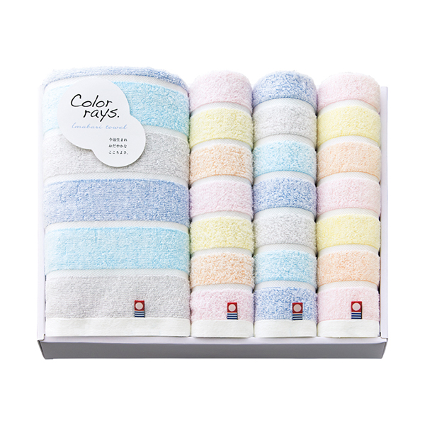 カラーレイズ バスタオル1P・ウォッシュタオル1P・フェイスタオル2P