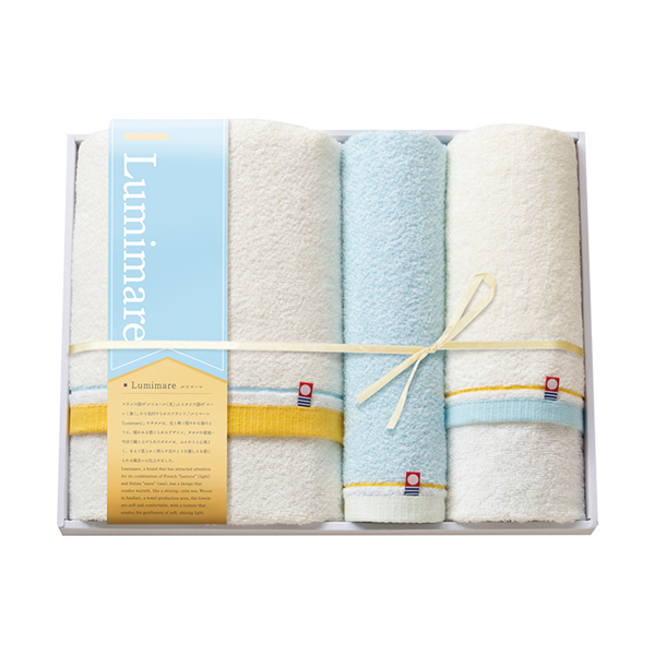ルミマーレ バスタオル1P・フェイスタオル1P・ウォッシュタオル1P
