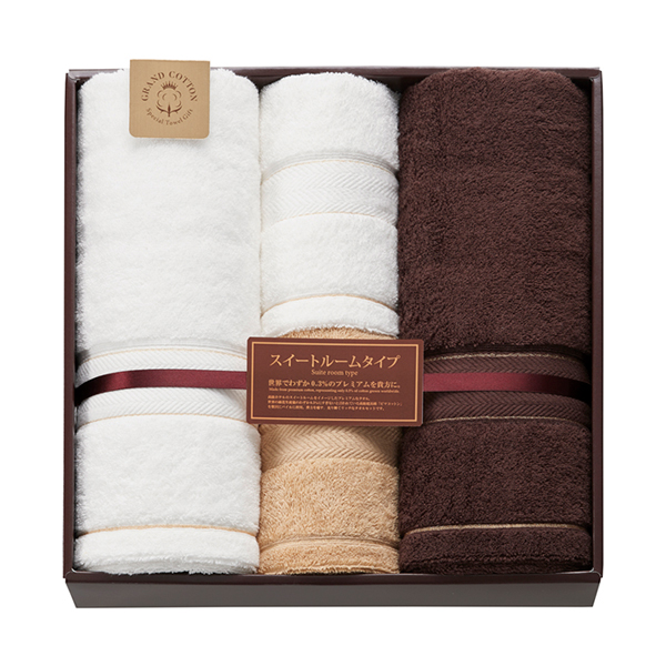 グランコットン バスタオル2P・ロングフェイスタオル2P