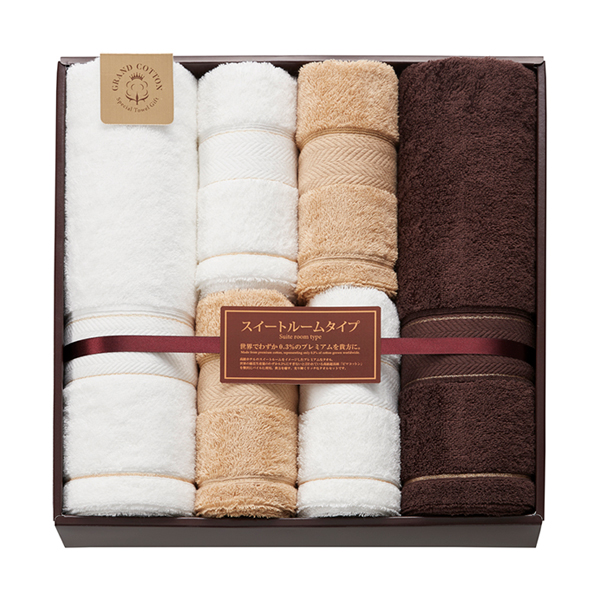 グランコットン バスタオル2P・ロングフェイスタオル4P