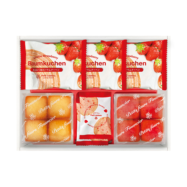あまおう苺バウムクーヘン＆プチフィナンシェ ギフトボックスB