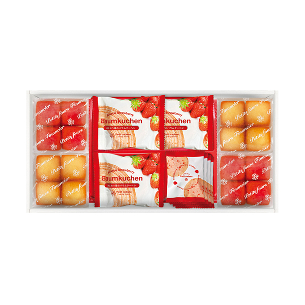 あまおう苺バウムクーヘン＆プチフィナンシェ ギフトボックスD