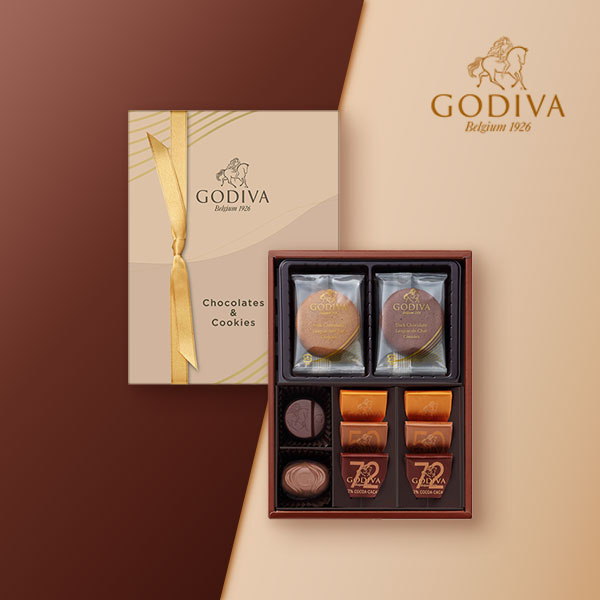 GODIVA ゴディバ チョコレート&クッキー アソートメント（チョコレート8粒入/クッキー4枚入）
