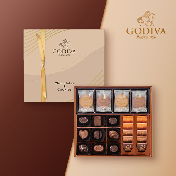 GODIVA ゴディバ チョコレート&クッキー アソートメント（チョコレート19粒入/クッキー8枚入）