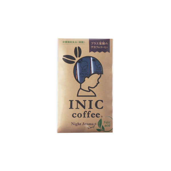 INIC coffee イニックコーヒー ナイトアロマ+葉酸 3杯分／メール便配送