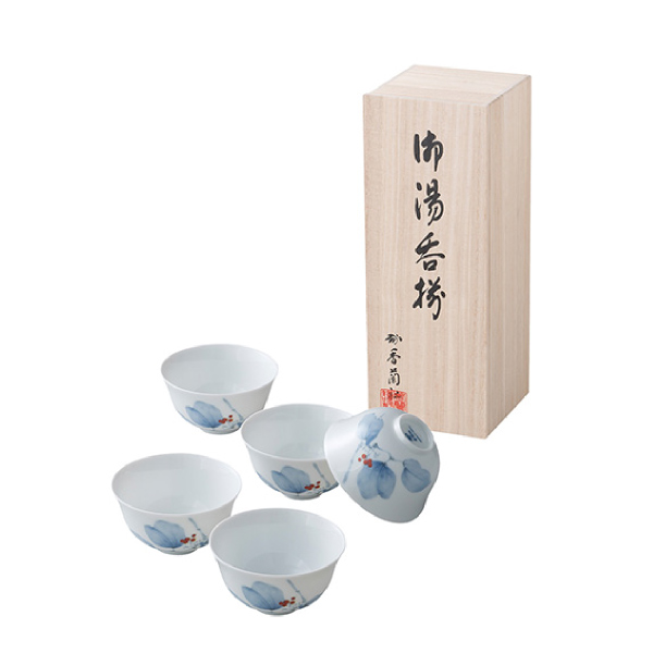 画像:非公開: 香蘭社 山帰来・湯呑揃