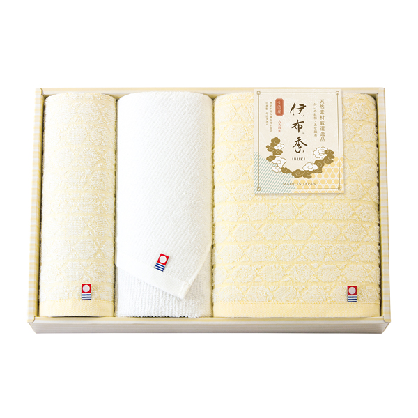 【32%OFF】今治 伊布季 〈IBUKI〉 バスタオル1P・フェイスタオル1P・ハンドタオル1P