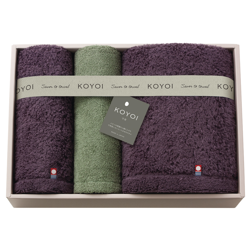 【51%OFF】KOYOI 〈今宵〉 バスタオル1P・フェイスタオル2P
