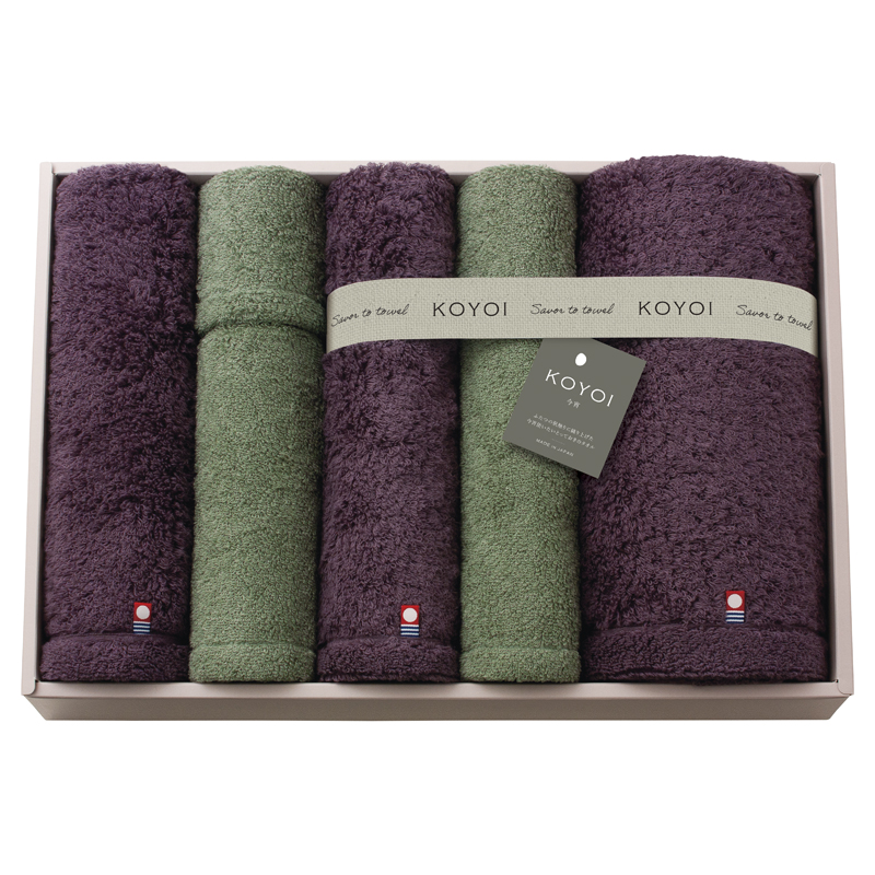 【52%OFF】KOYOI 〈今宵〉 バスタオル1P・ハンドタオル1P・フェイスタオル4P
