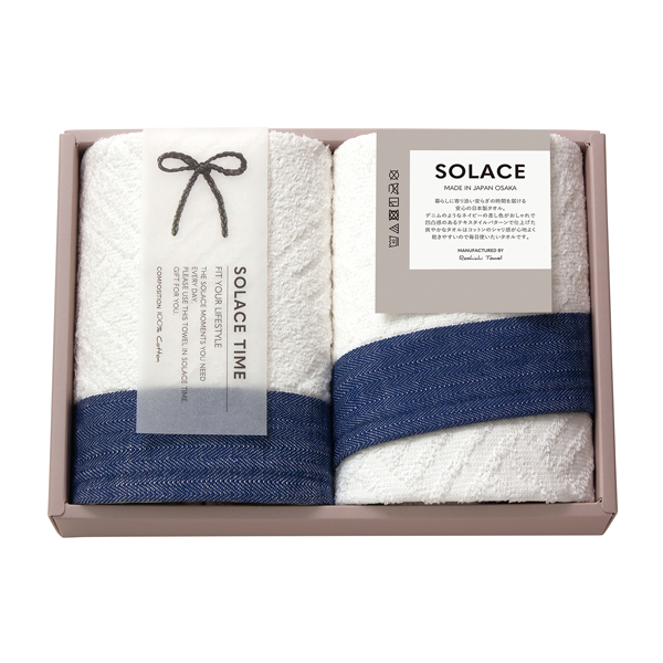 【40%OFF】SOLACE〈ソラス〉 日本製 フェイスタオル2P