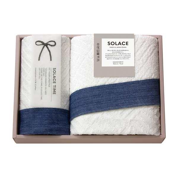 【45%OFF】SOLACE〈ソラス〉 日本製 バスタオル1P・ハンドタオル1P